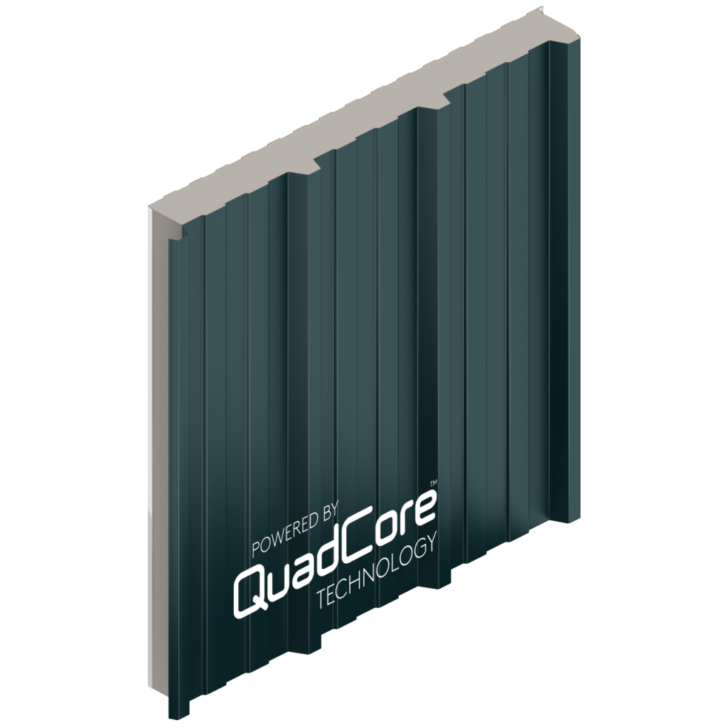 QuadCore gevelpaneel donkergrijs 3D